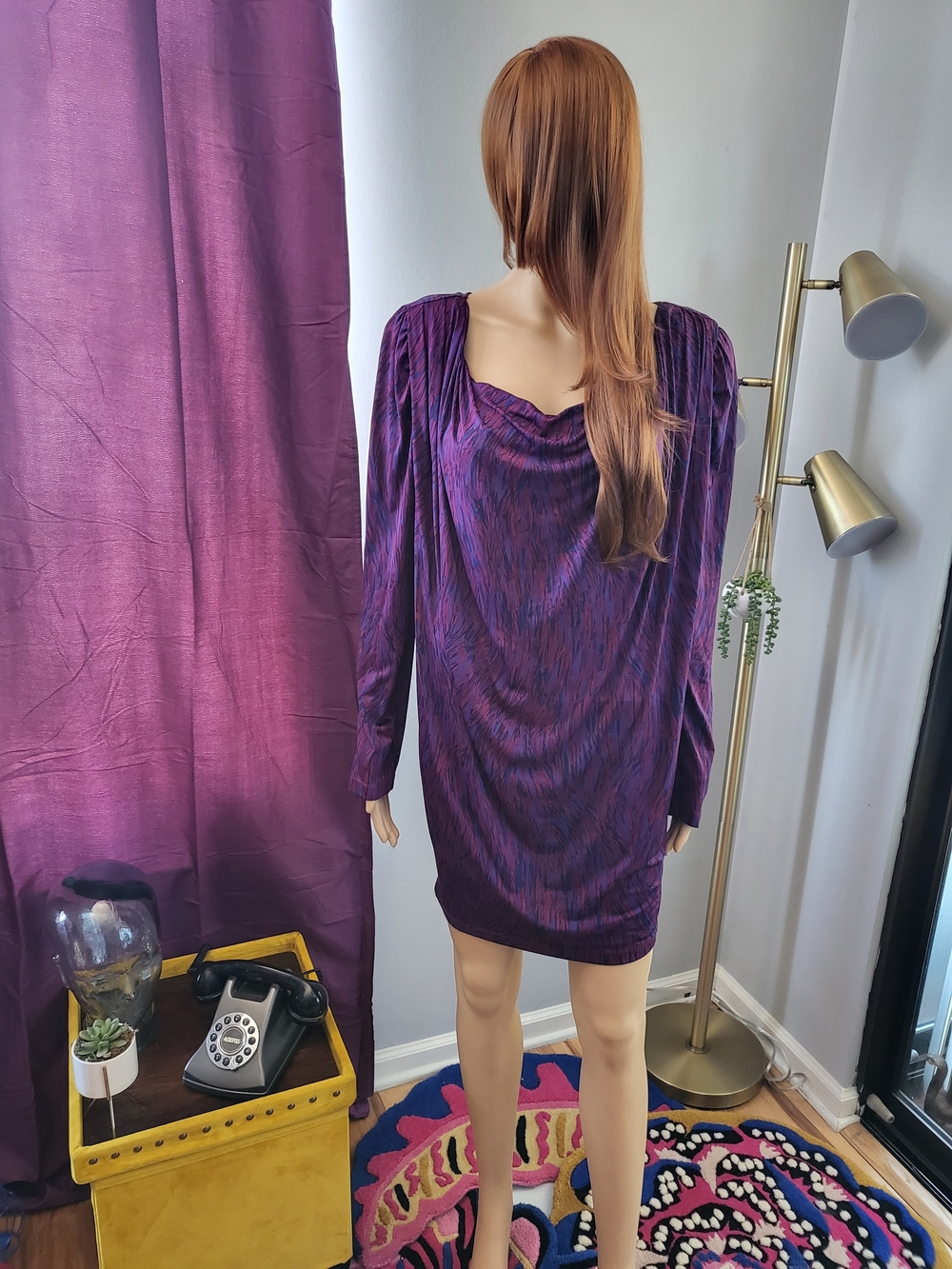 Love21 Long Sleeve Short Purple Party Dress